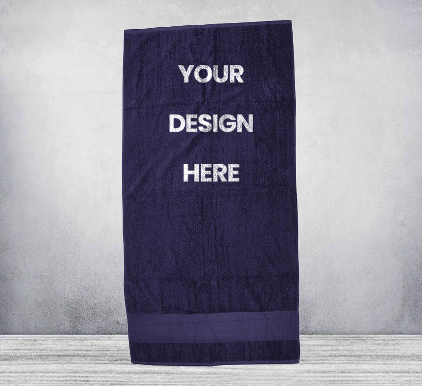 Personalised Printable Border Bath Towel