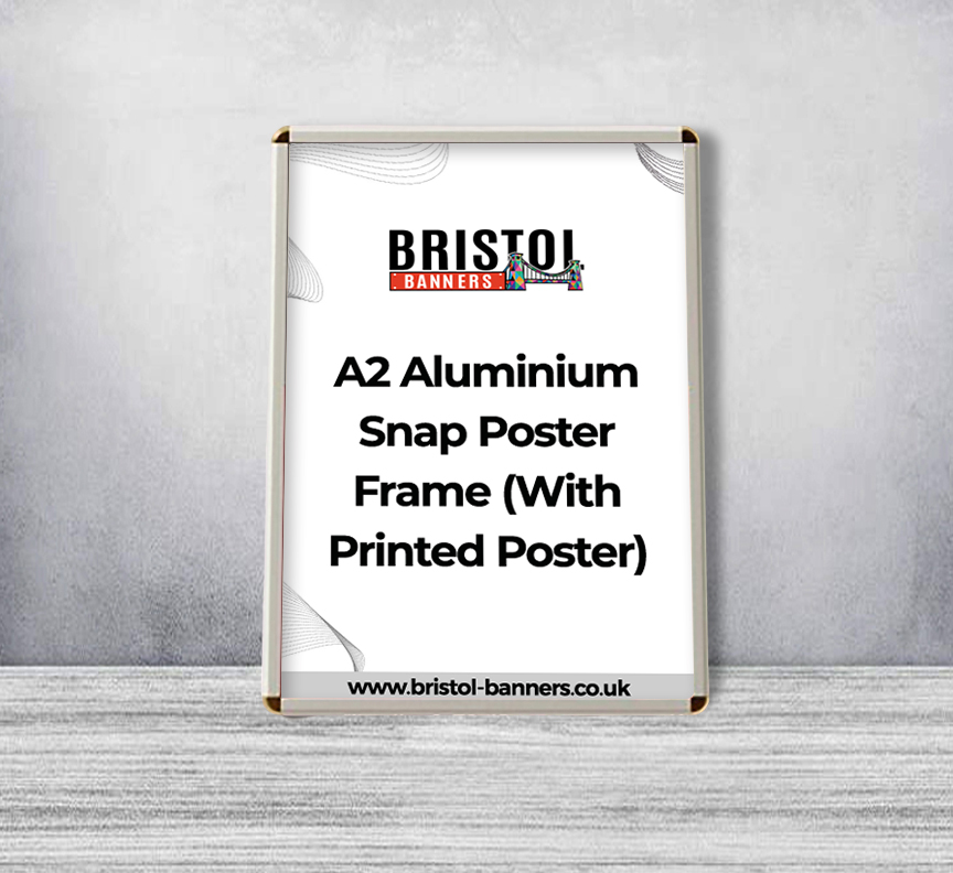 A2 Aluminium Snap Poster Frame (With Printed Poster)