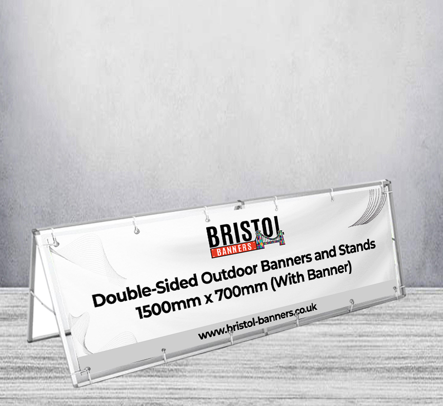 Double-Sided Outdoor Banners and Stands 1500mm x 700mm (With Banner)