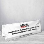Double-Sided Outdoor Banners and Stands 3000mm x 1000mm (With Banner)