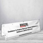 Large Outdoor Advertising A-Frame Banner Frames 2000mm x 1000mm (With Banner)