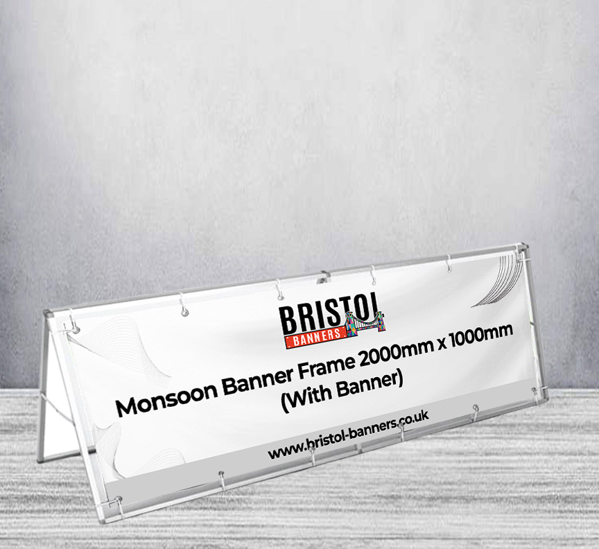 Monsoon Banner Frame 2000mm x 1000mm (With Banner)