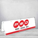Outdoor Barrier Frame 1500mm x 700mm (With Banner)