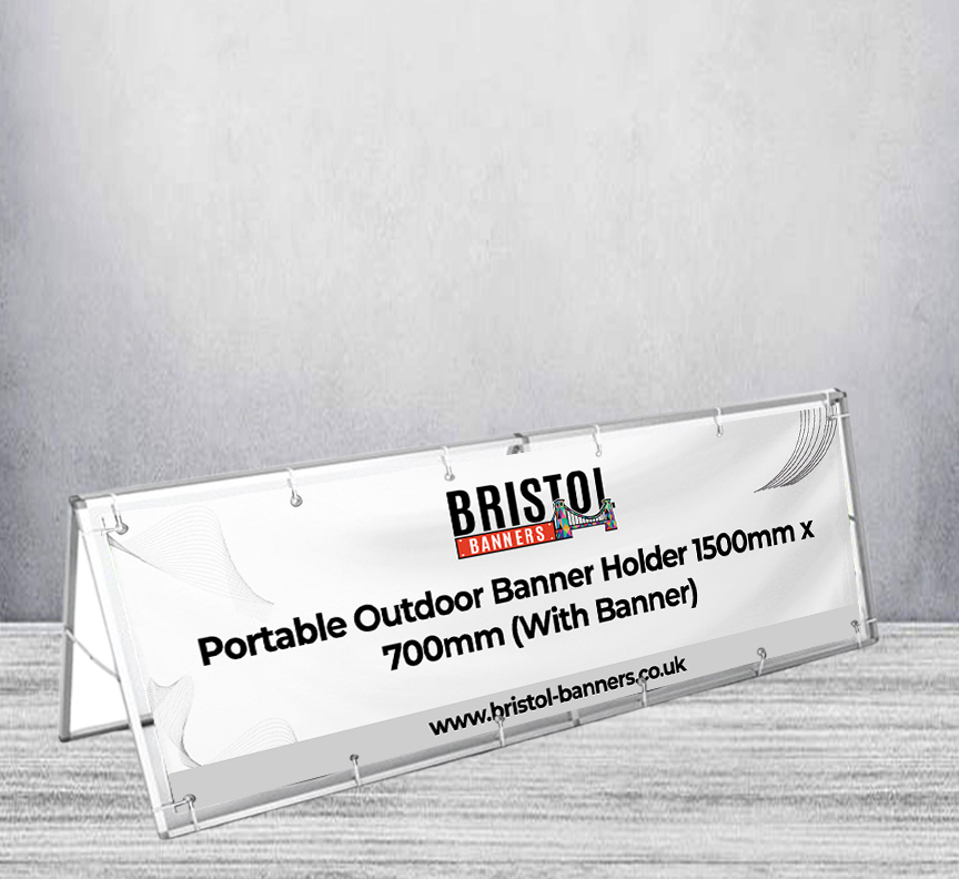 Portable Outdoor Banner Holder 1500mm x 700mm (With Banner)