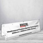 Weatherproof Outdoor Banner Frame System 2000mm x 1000mm (With Banner)