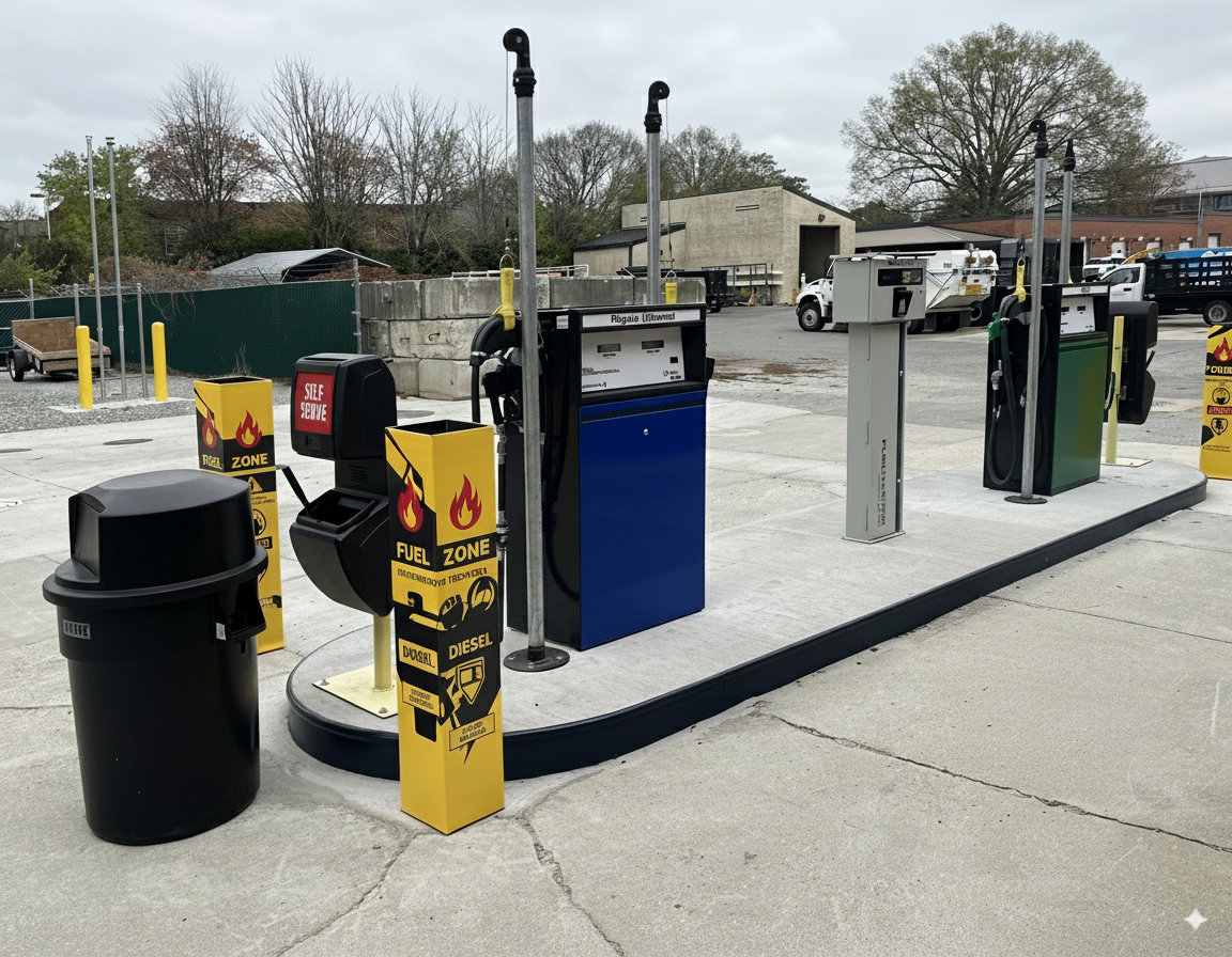 Petrol Station Bollard Covers